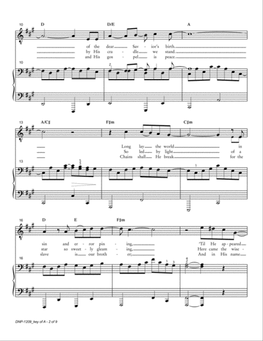 O HOLY NIGHT-new melodic and harmonic arrangement; Performance Tracks available Medium Voice scores gallery preview page 4