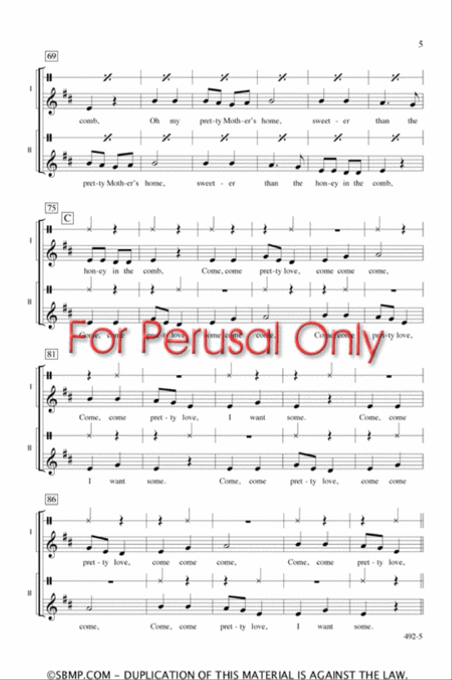 Come, Pretty Love - SSA Octavo SSA scores gallery preview page 4