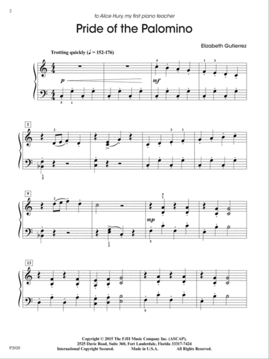 Pride of the Palomino Piano Solo scores gallery preview page 4