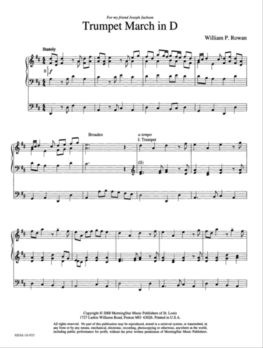 Trumpet March and Trumpet Recessional Trumpet scores gallery preview page 2