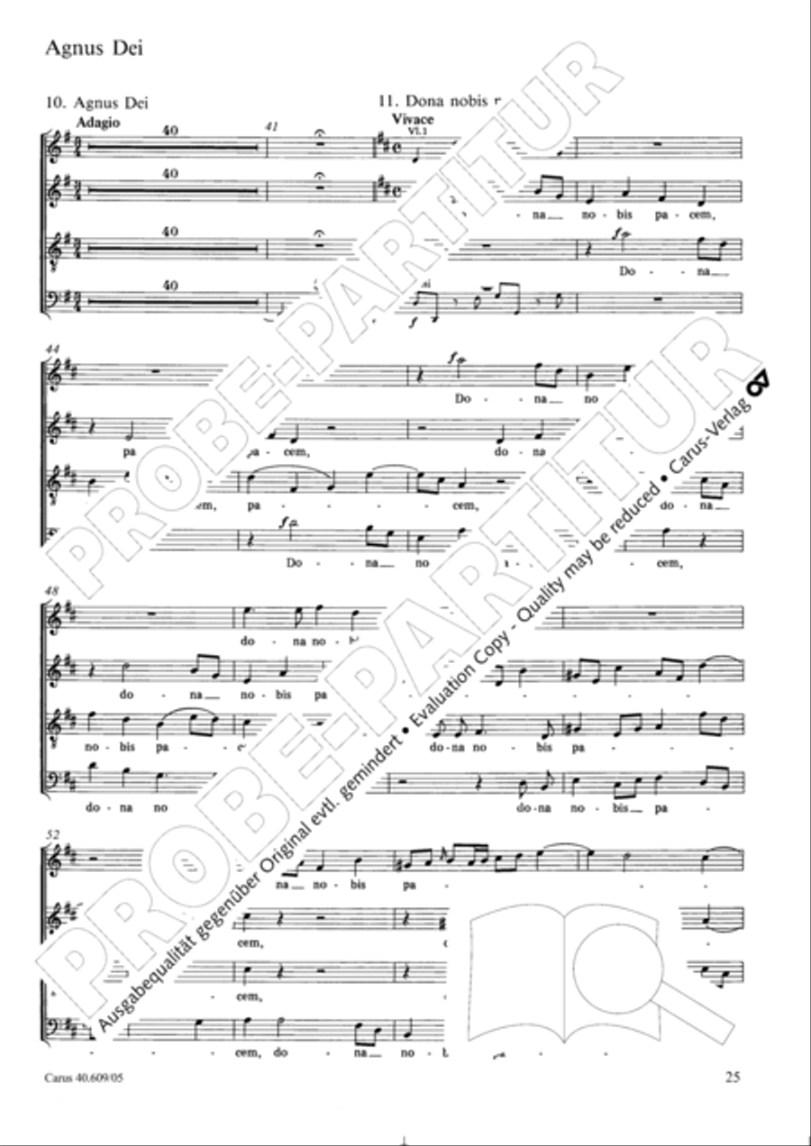 Missa in Angustiis 4-Part scores gallery preview page 26