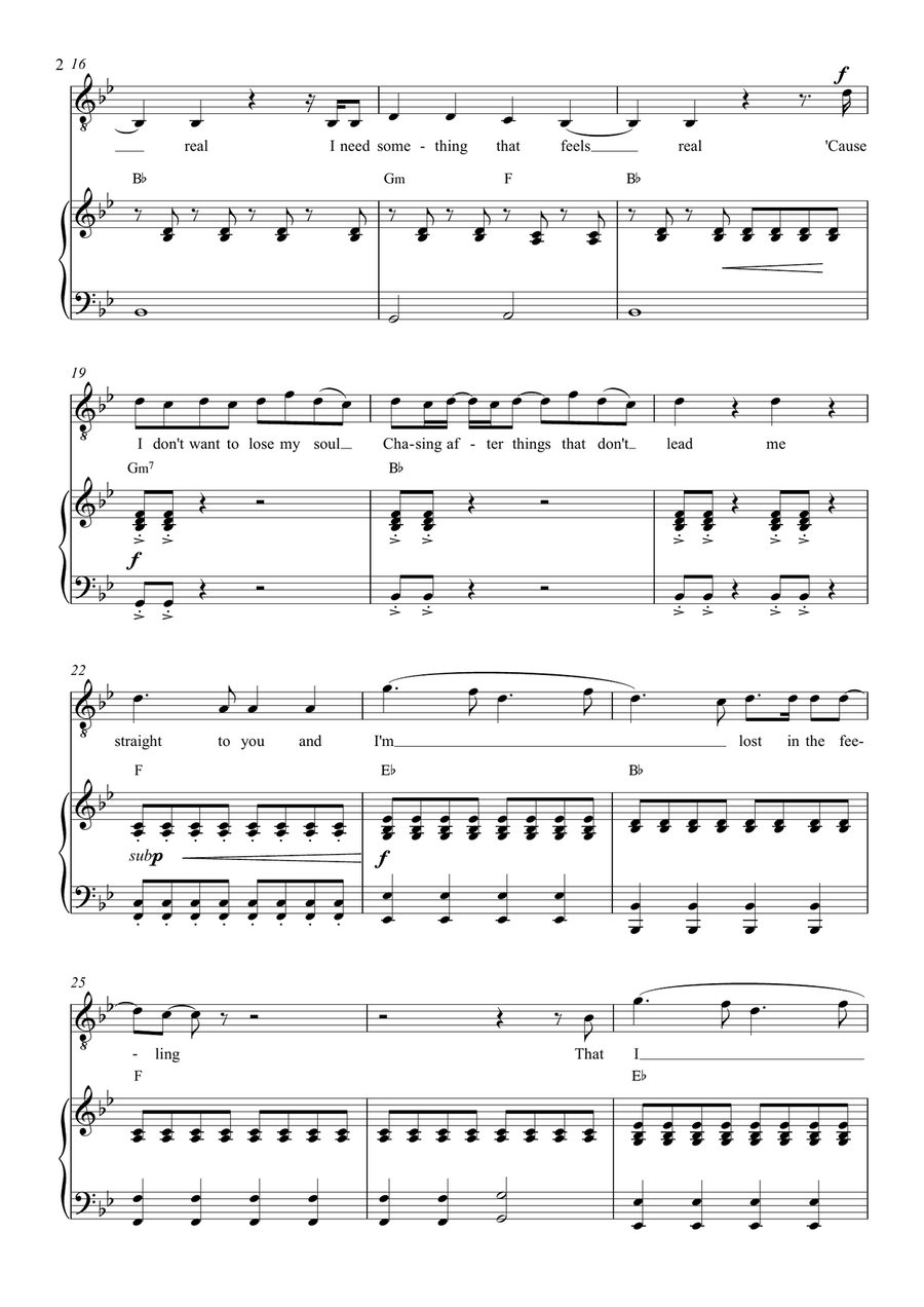 The Prodigal Piano, Vocal, Guitar scores gallery preview page 2