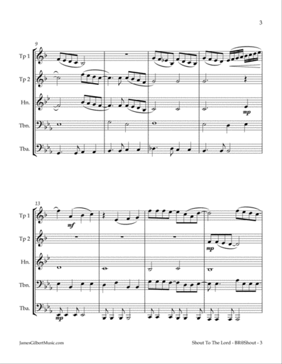 Shout To The Lord Brass Ensemble scores gallery preview page 6