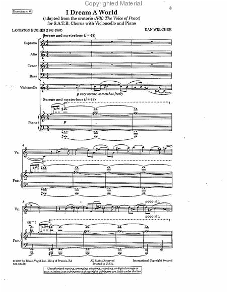I Dream A World I Dream A World 4-Part scores gallery preview page 2