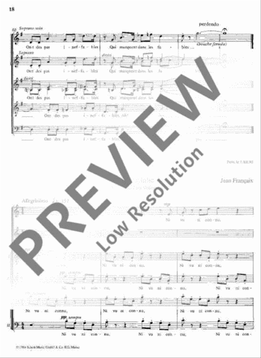 Trois Poèmes de Paul Valéry SSAATTBB scores gallery preview page 19