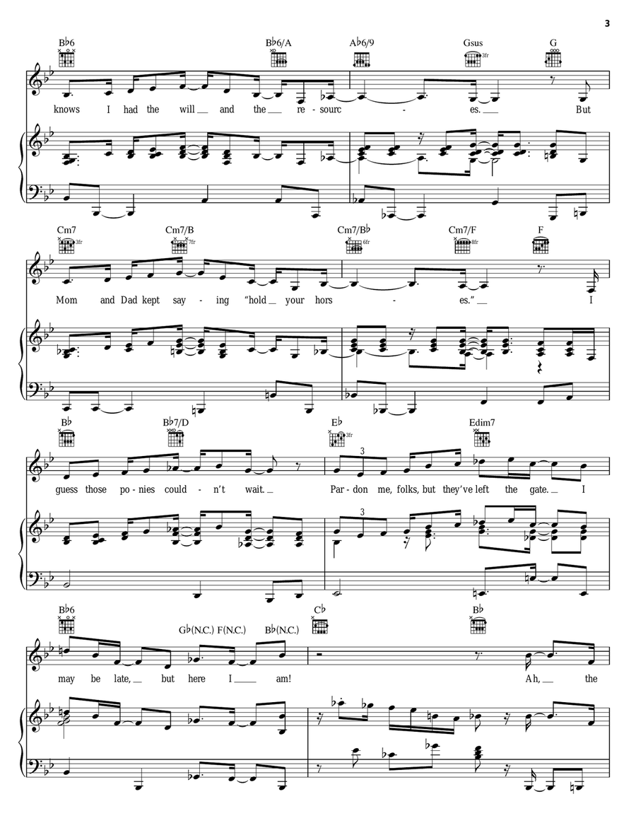 Here I Am Piano, Vocal, Guitar scores gallery preview page 3