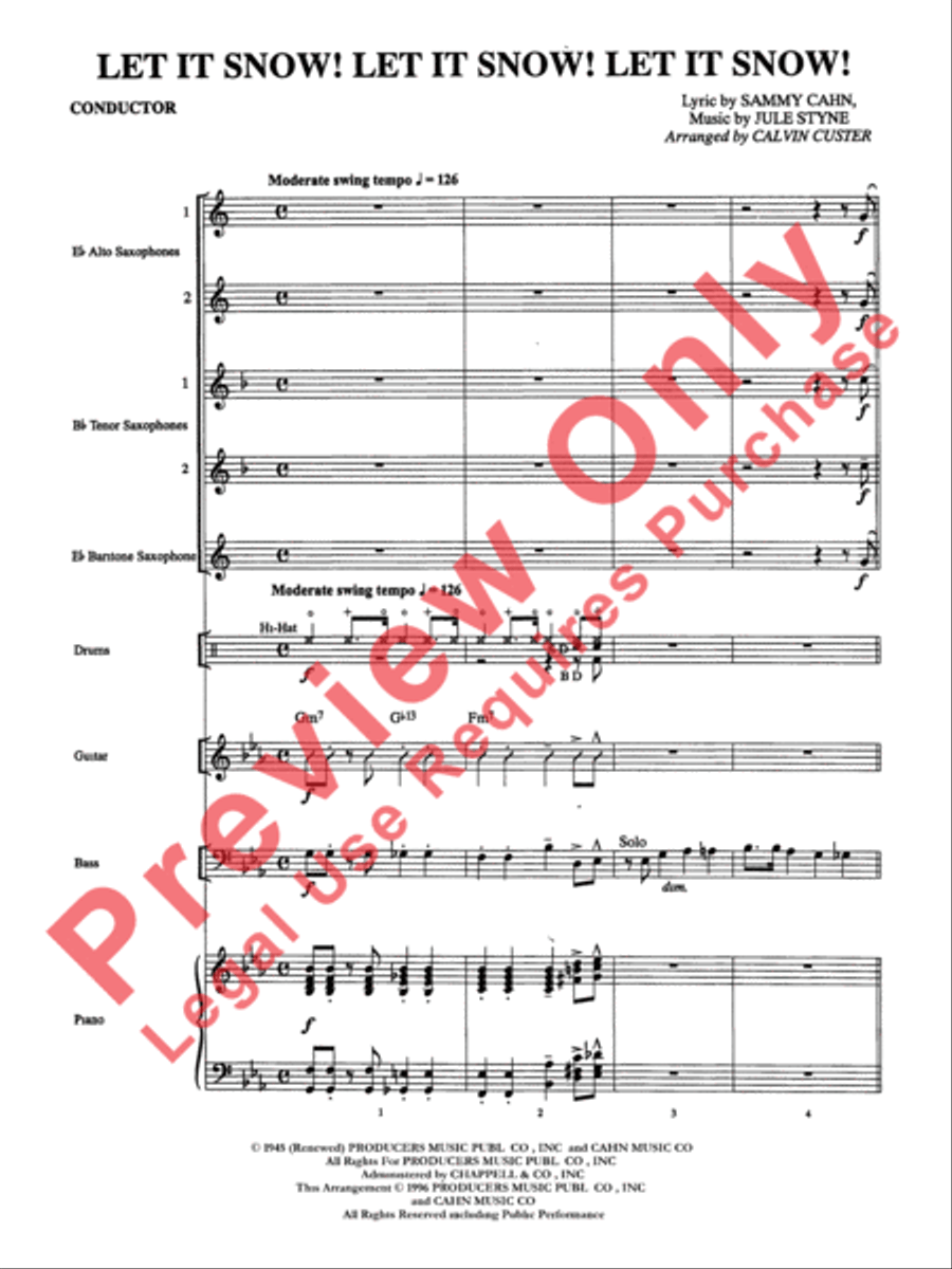 Let It Snow! Let It Snow! Let It Snow! Small Ensemble scores gallery preview page 2