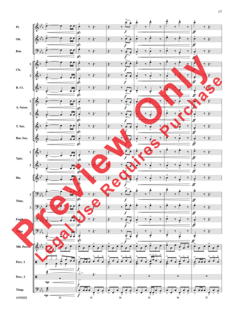 Escape from Dead Raider's Hollow Concert Band scores gallery preview page 18