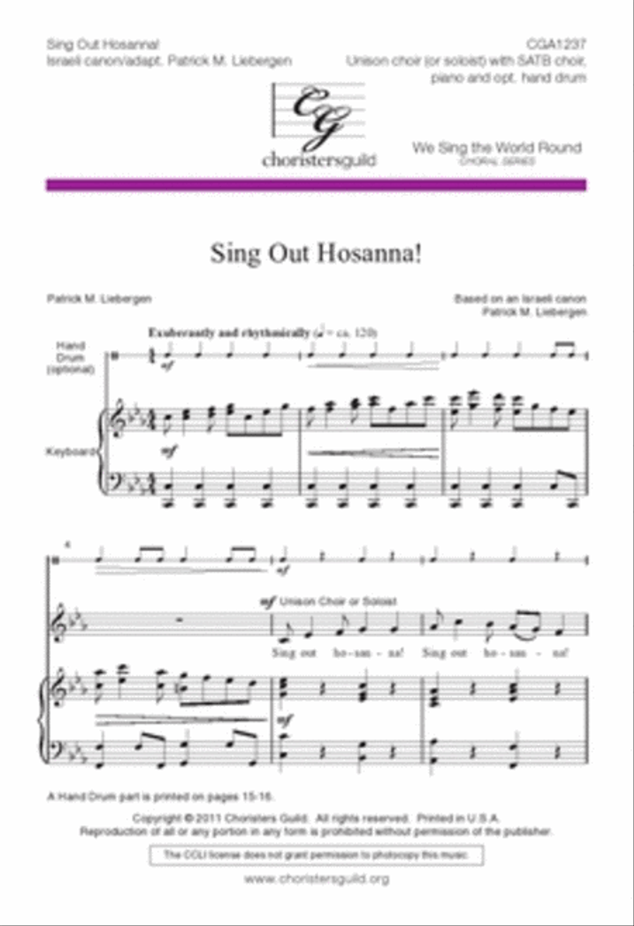Sing Out Hosanna! Choir scores gallery preview page 1