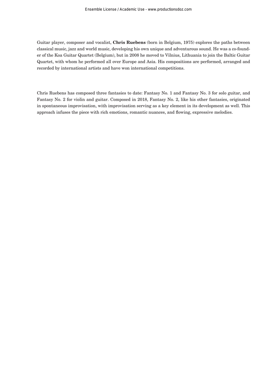 Fantasy No. 2 Violin scores gallery preview page 2