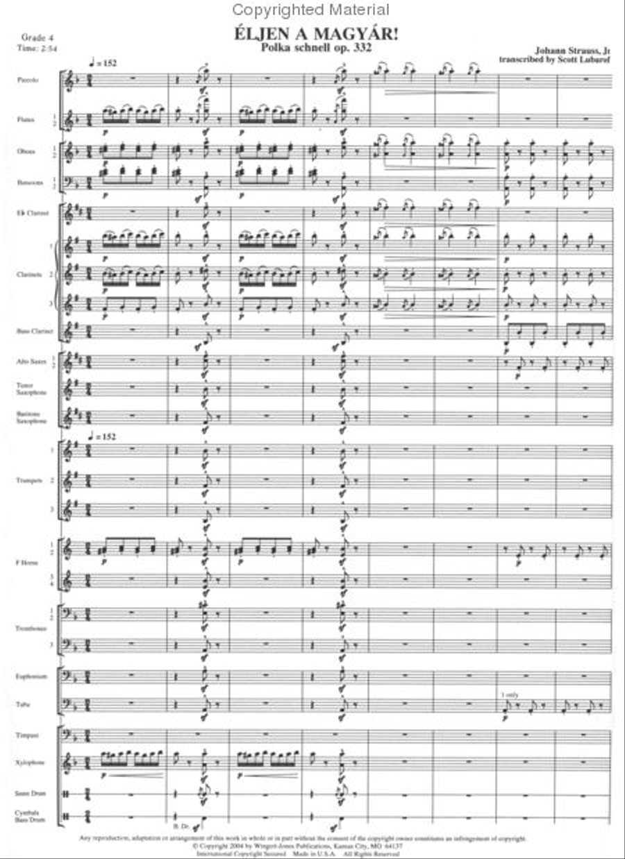 Éljen A Maygyár (Score) Concert Band scores gallery preview page 2