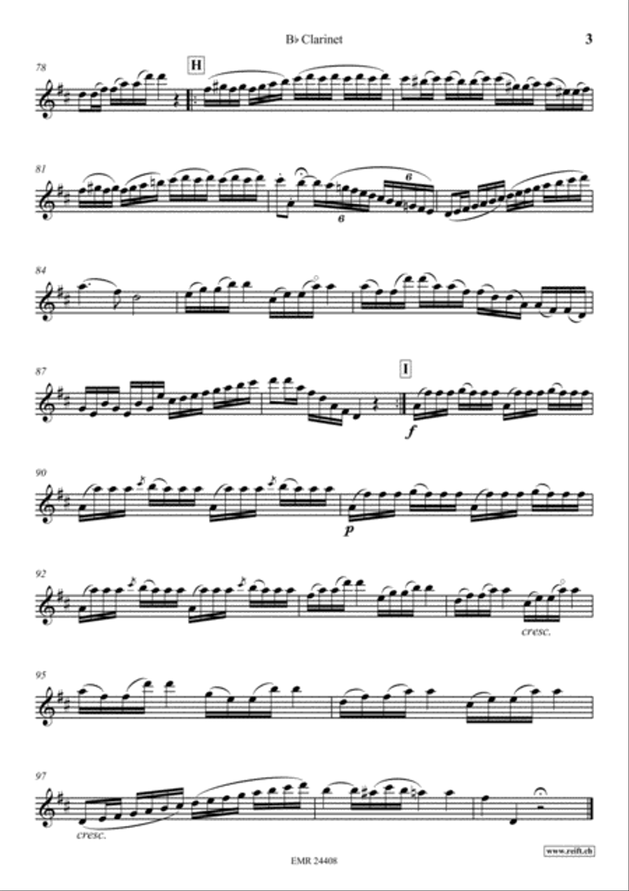 Theme with Variations No. 6 Clarinet Solo scores gallery preview page 4
