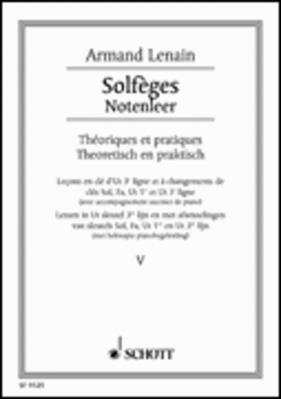 Solfeges Lenain, Vol. 5 Solfeges Lenain, Vol. 5 School and Community scores gallery preview page 1