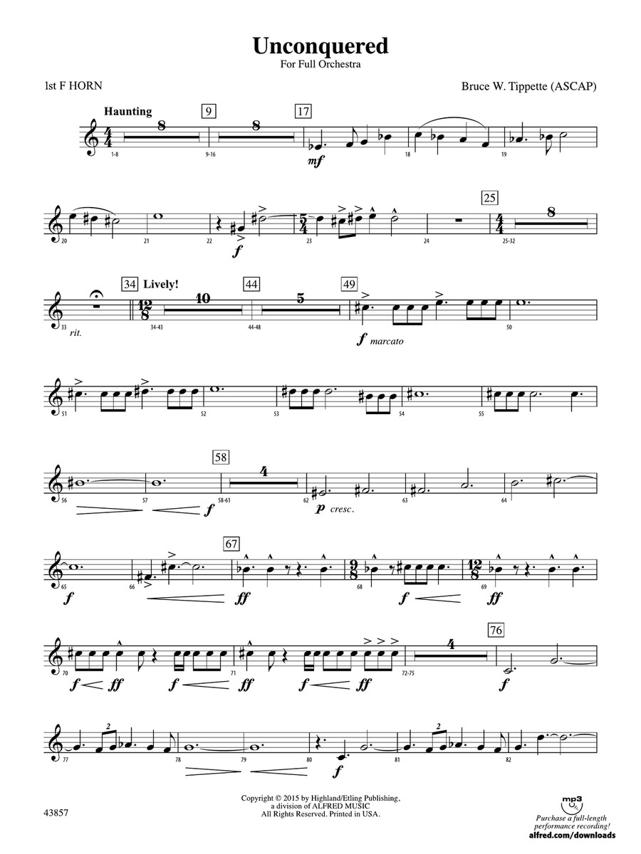 Unconquered: 1st F Horn