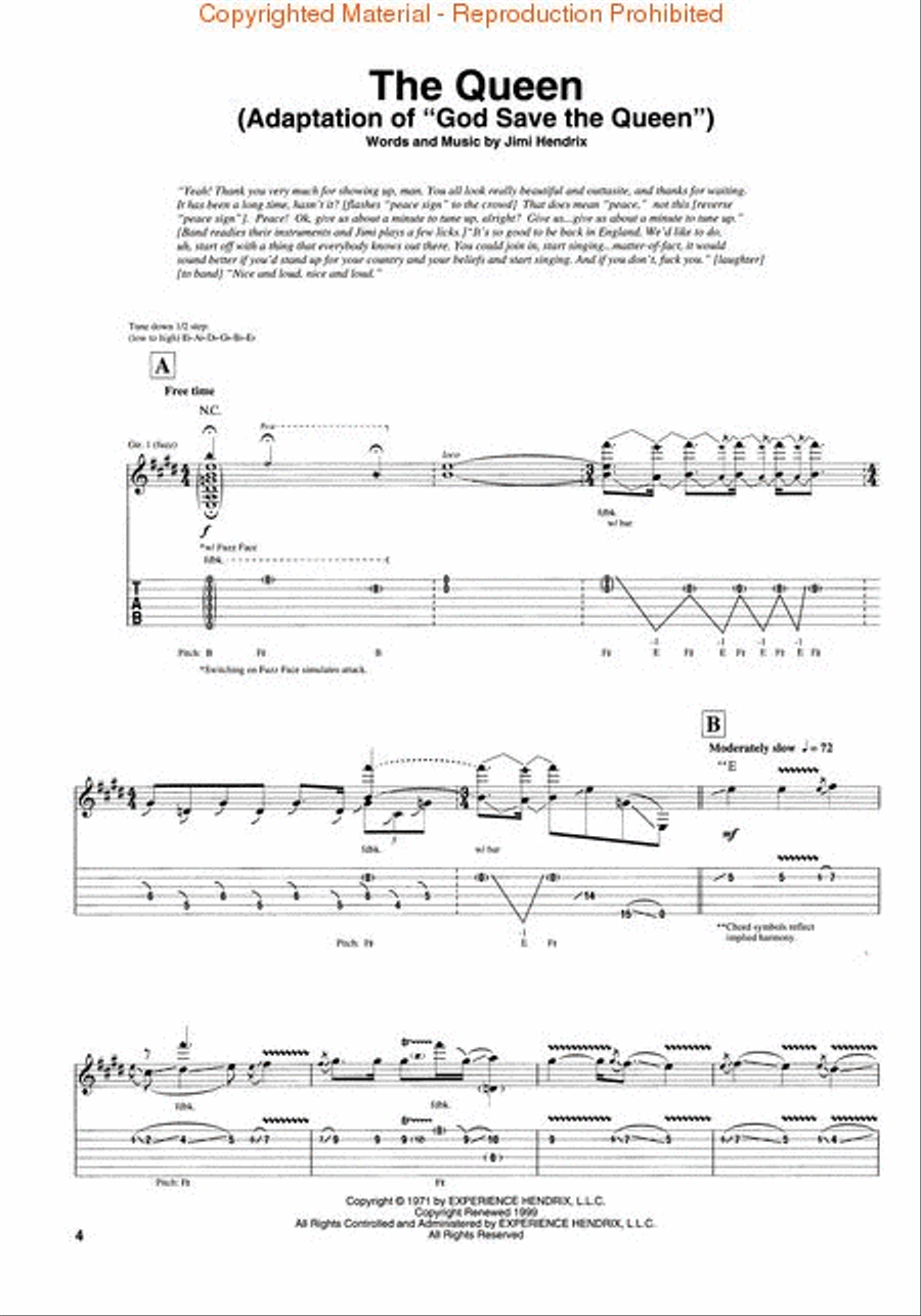 Blue Wild Angel: Jimi Hendrix Live at the Isle of Wight Electric Guitar scores gallery preview page 2