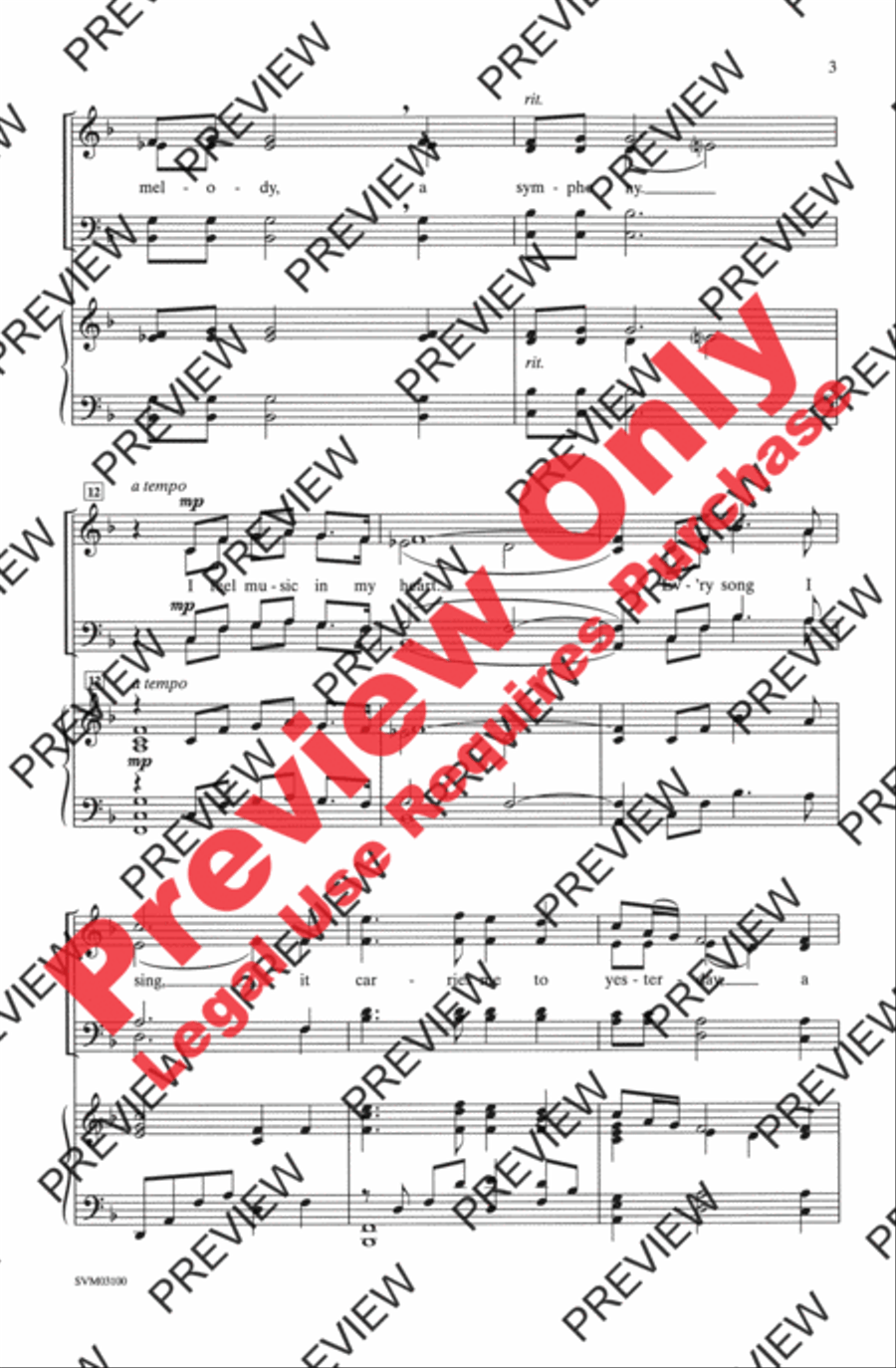 When I Hear Music When I Hear Music 4-Part scores gallery preview page 3