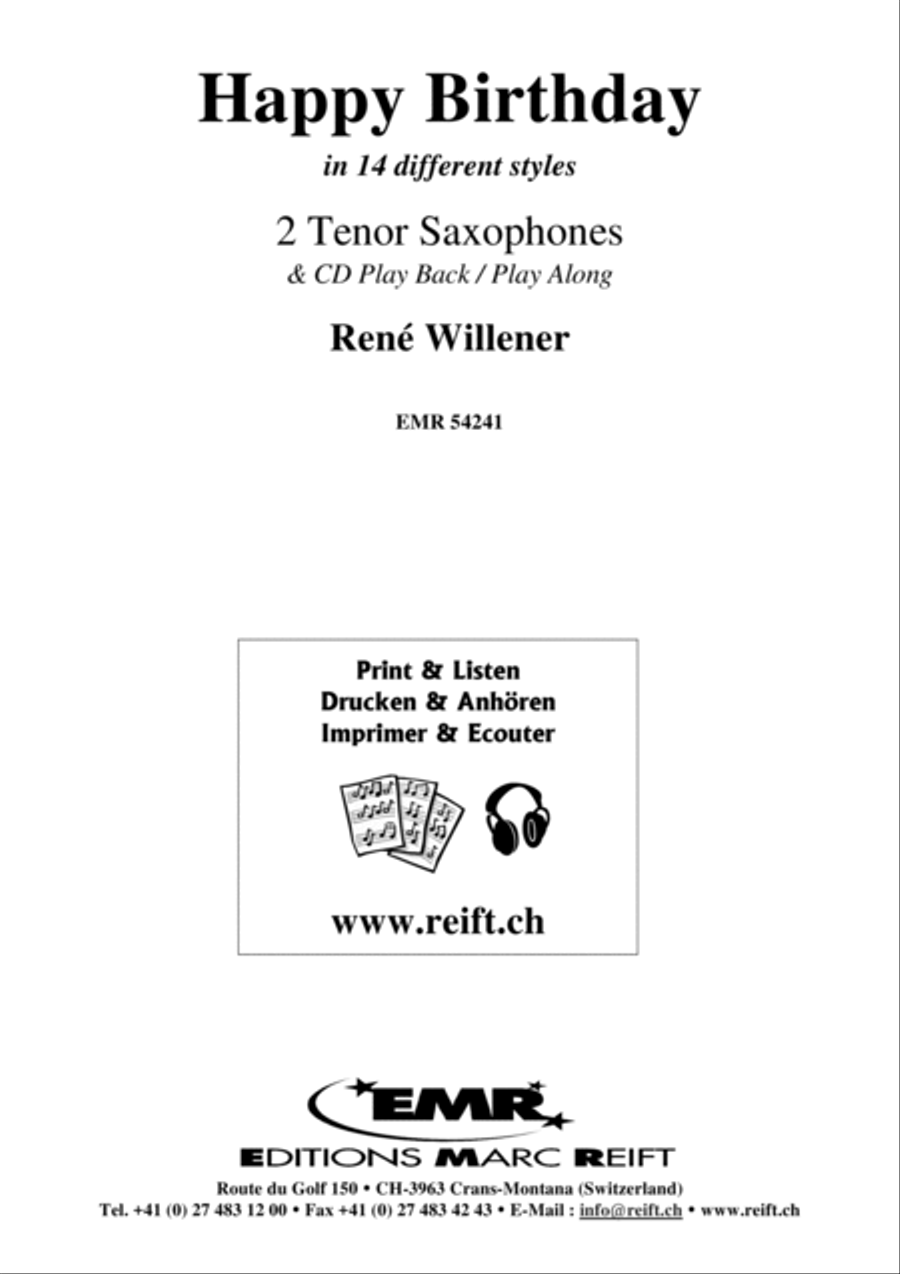 Happy Birthday Tenor Saxophone scores gallery preview page 2