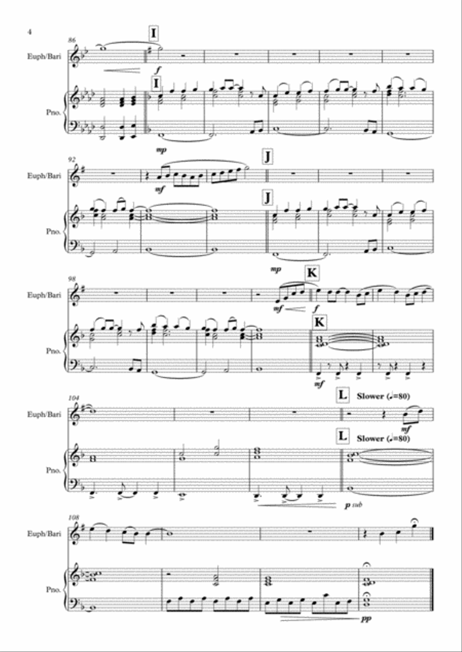 A Million Dreams Brass Duet scores gallery preview page 4