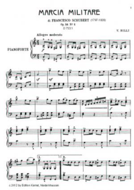 Marcia militare : pianoforte, op. 51 no. 1, D 733:1