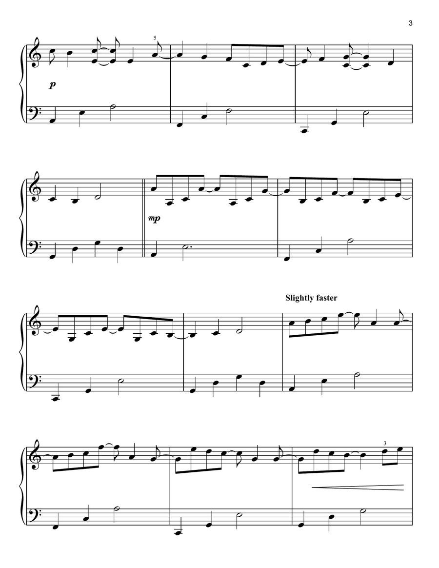 A Beautiful Distraction A Beautiful Distraction Easy Piano scores gallery preview page 3