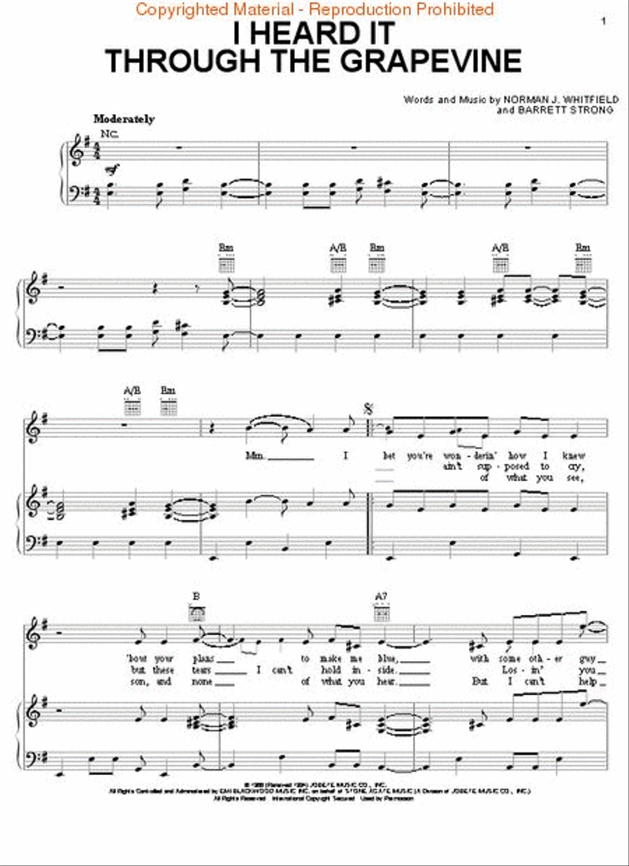 Marvin Gaye – Greatest Hits Piano, Vocal, Guitar scores gallery preview page 2