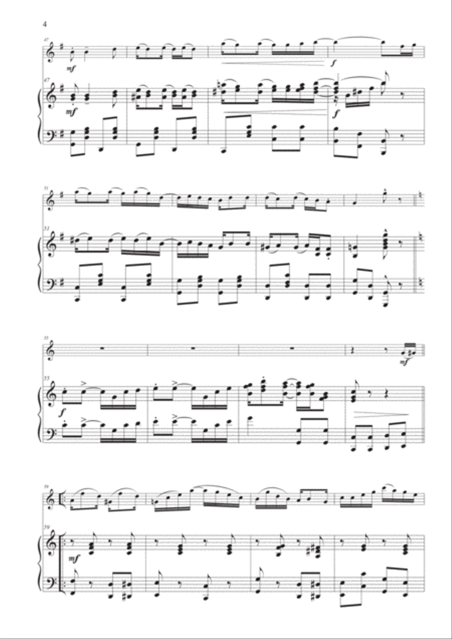 The Easy Winners for Flute and Piano Flute Solo scores gallery preview page 6