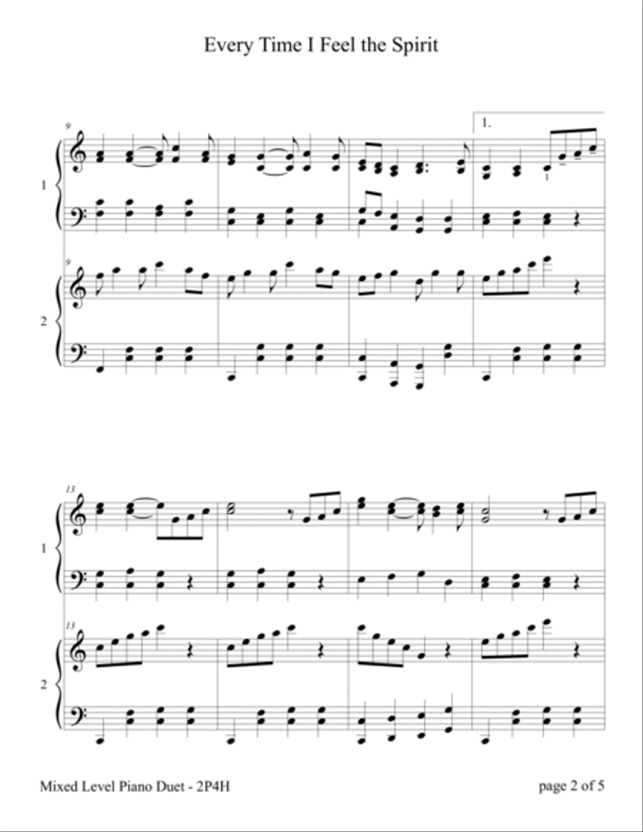 Five Joyful Tunes for Two Pianos (A Collection of 5 Mixed Level Piano Duets for 2 Pianos, 4 Hands) 2 Pianos, 4-Hands scores gallery preview page 6