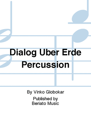 Book cover for Dialog Uber Erde Percussion