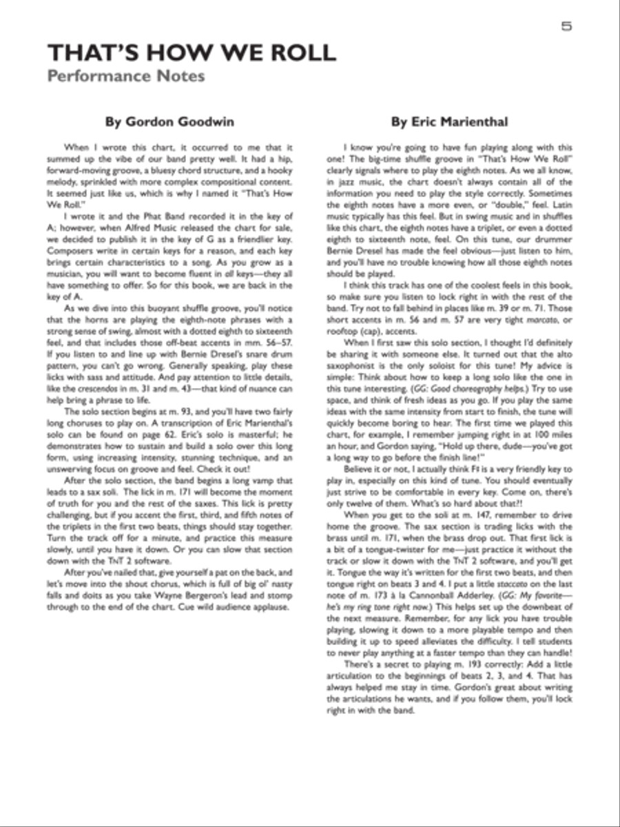 Gordon Goodwin's Big Phat Play Along, Volume 2 Alto Saxophone scores gallery preview page 4