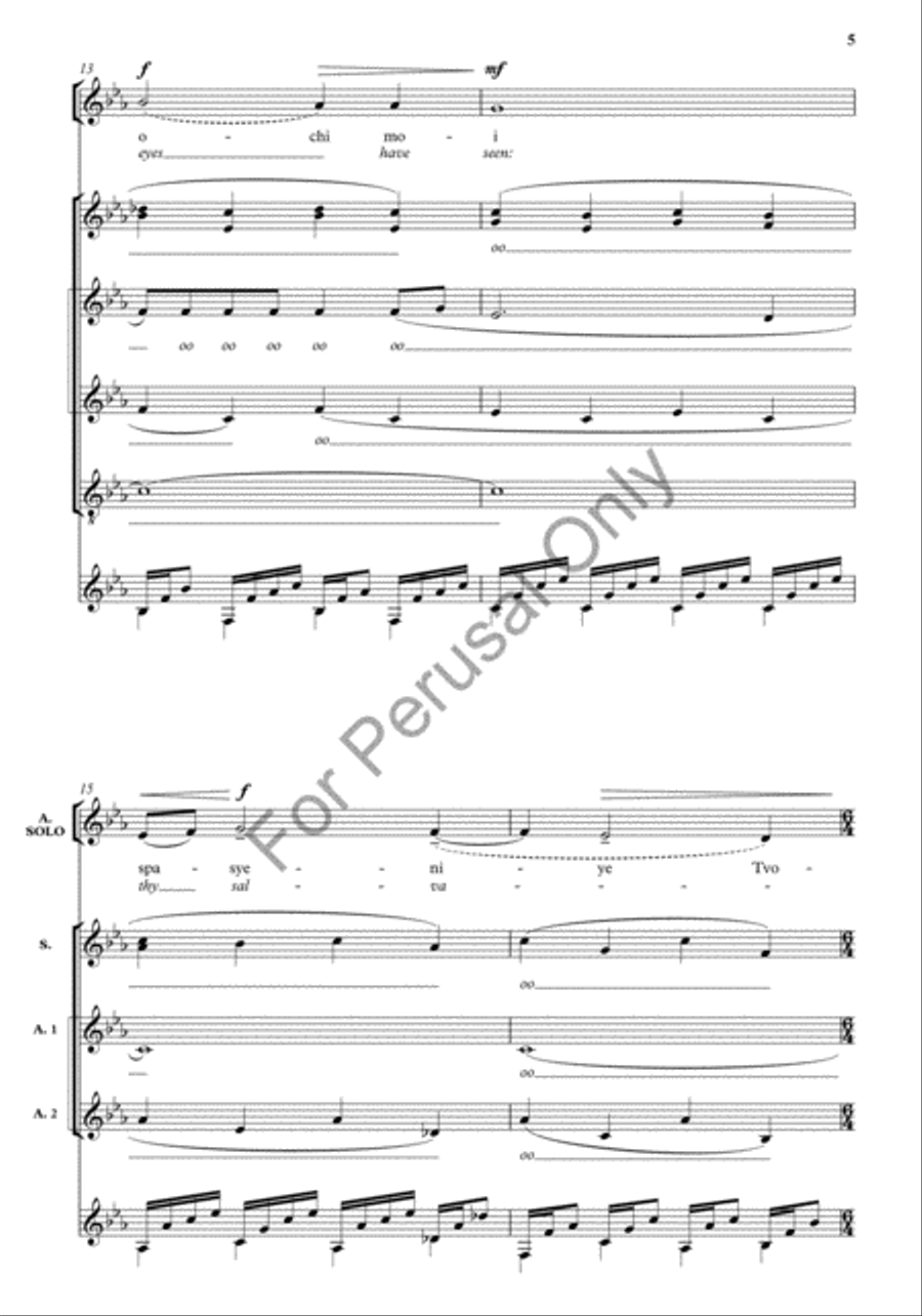 Nunc Dimittis/Ninye otpuschayeshi Divisi scores gallery preview page 5