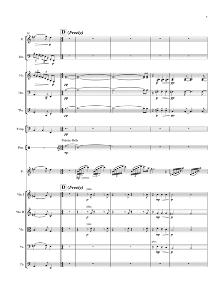 Dance for the Moon (Version for Flute and Symphonic Orchestra) Full Orchestra scores gallery preview page 5