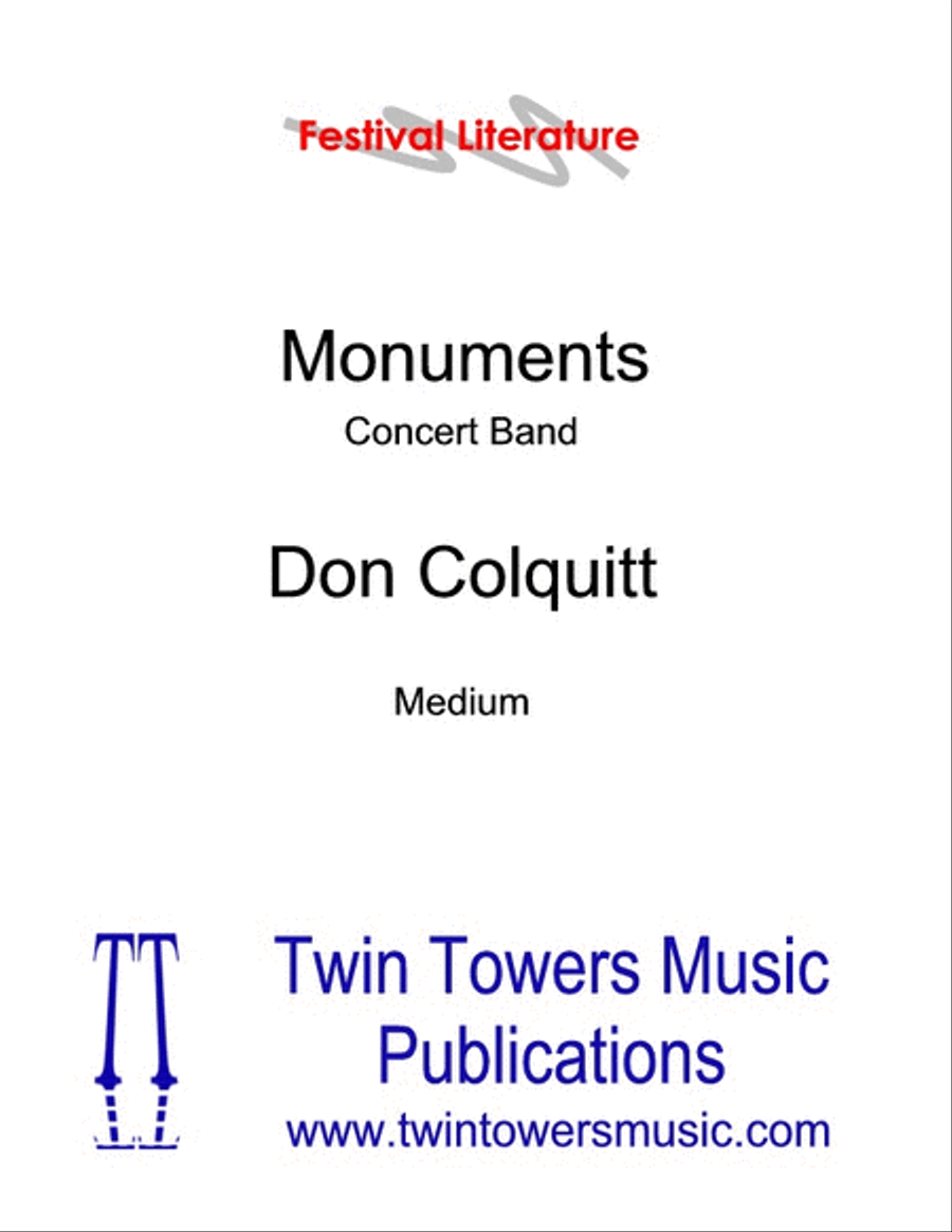 Monuments Monuments Concert Band scores gallery preview page 1