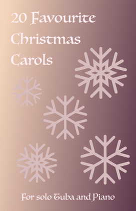 Book cover for 20 Favourite Christmas Carols for solo Tuba and Piano