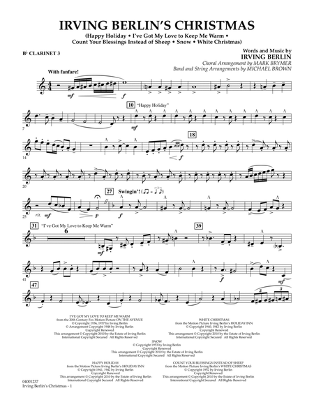 Irving Berlin's Christmas (Medley) - Bb Clarinet 3
