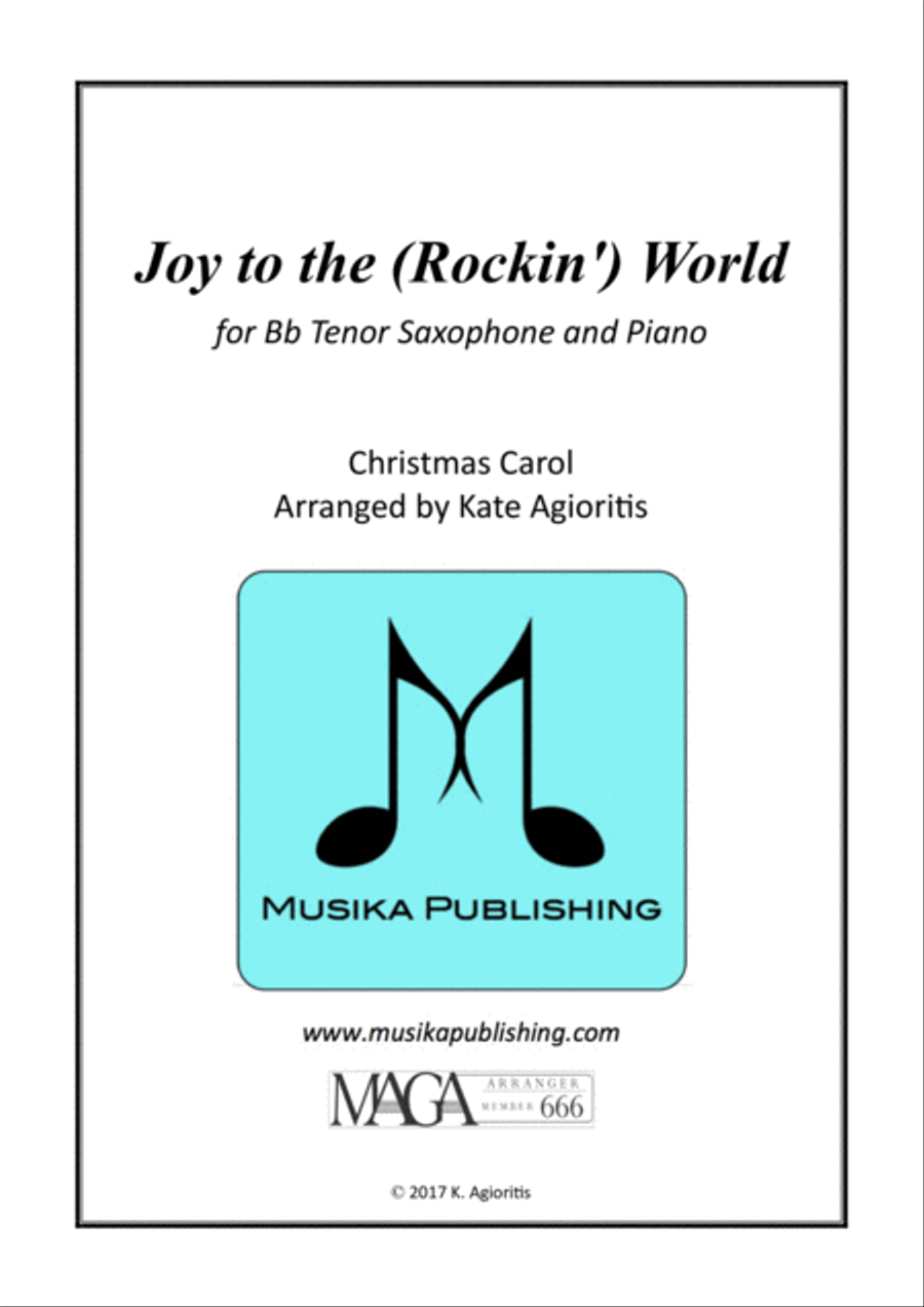 Joy to the (Rockin') World - Tenor Saxophone and Piano Tenor Saxophone scores gallery preview page 1