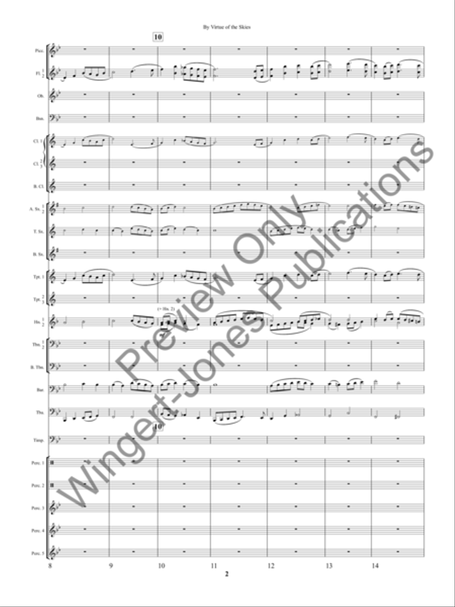 By Virtue of the Skies Concert Band scores gallery preview page 5