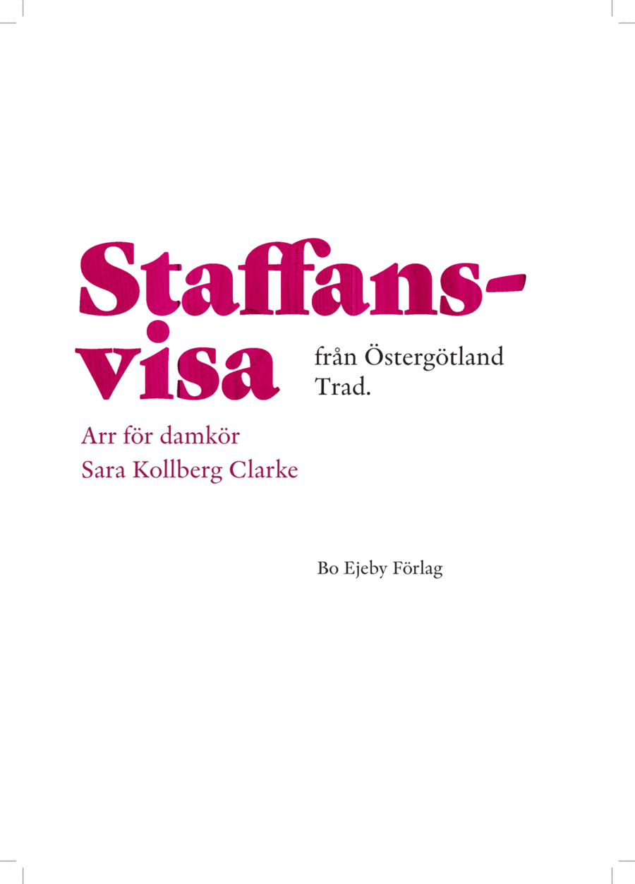 Staffansvisa från Östergötland SSAA scores gallery preview page 1