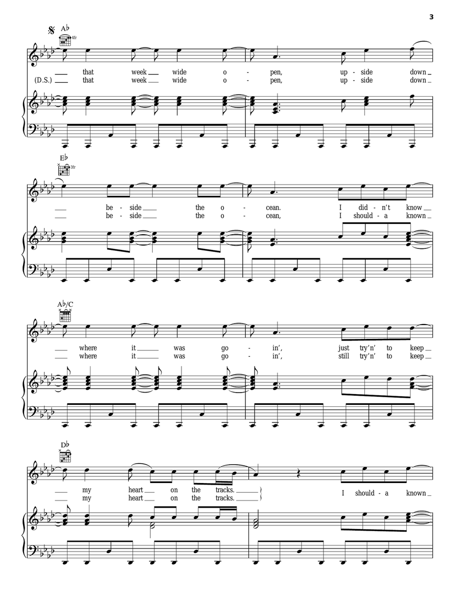 Roller Coaster Roller Coaster Piano, Vocal, Guitar scores gallery preview page 3