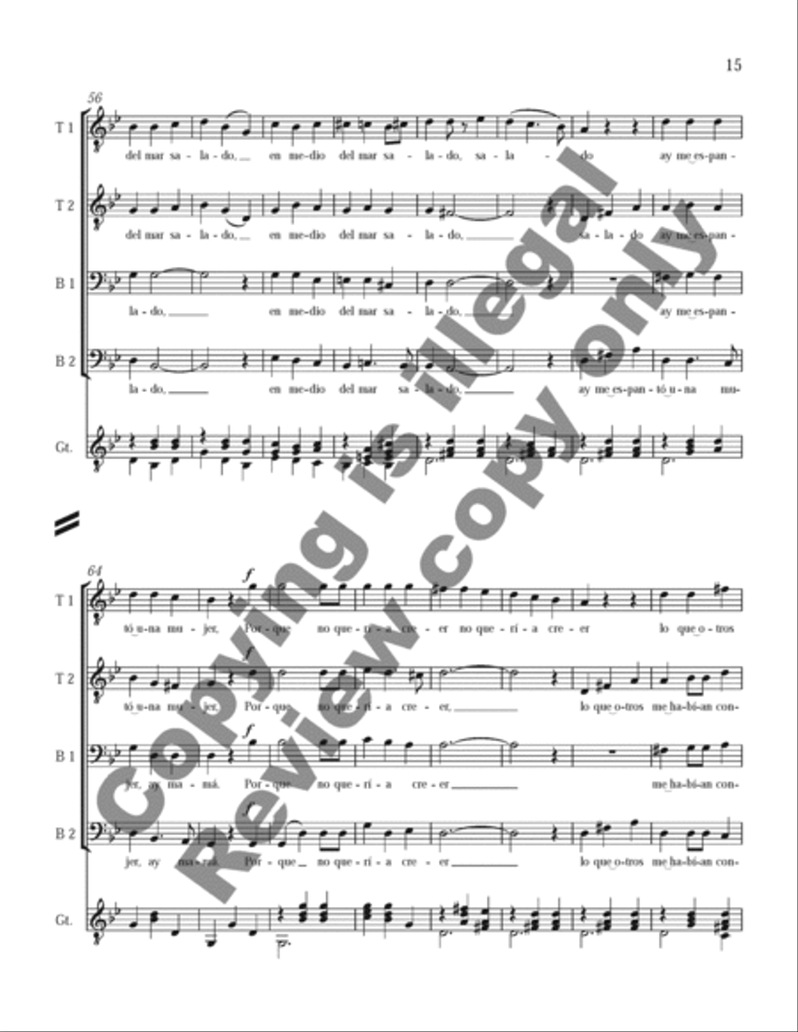 Three Mexican Folk Songs Three Mexican Folk Songs TTBB scores gallery preview page 15