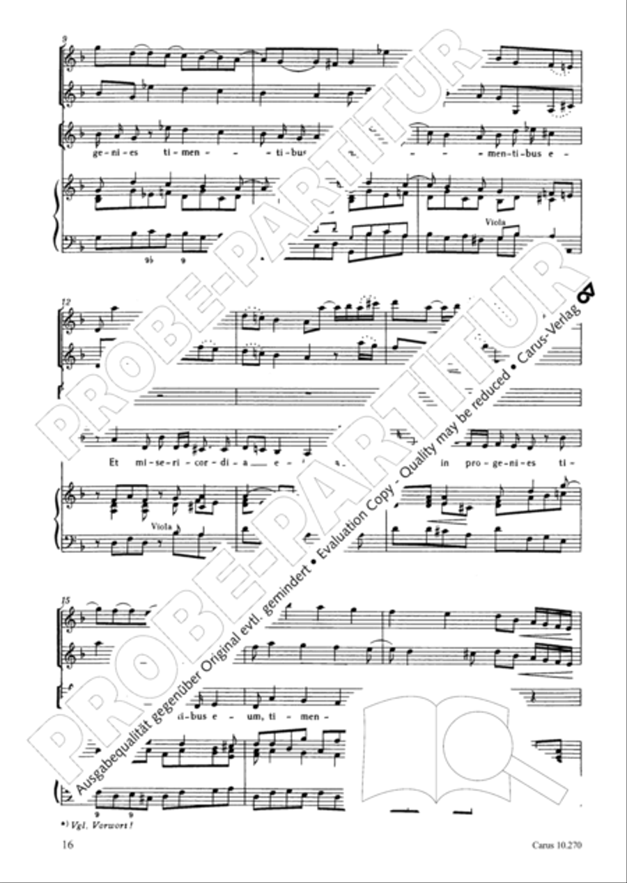 Magnificat in B flat major 4-Part scores gallery preview page 17