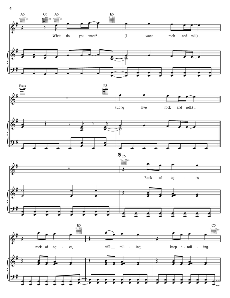 Rock Of Ages Rock Of Ages Piano, Vocal, Guitar scores gallery preview page 4