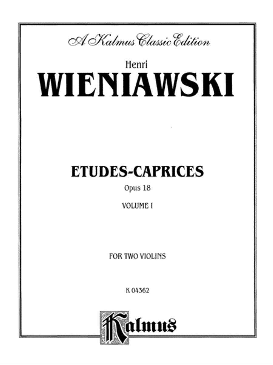 Etudes-Caprices, Op. 18, Volume 1