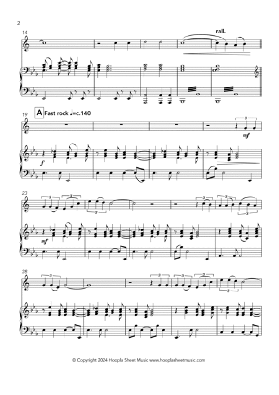 Battle Hymn of the Republic (Rock Style) Alto Saxophone scores gallery preview page 2