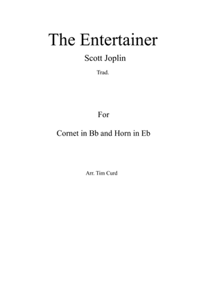 Book cover for The Entertainer. Duet for Cornet in Bb and Tenor Horn in Eb