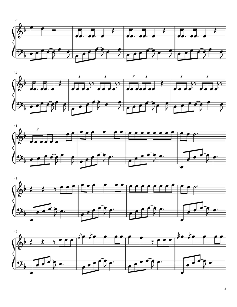 Fake Love Piano Solo scores gallery preview page 3