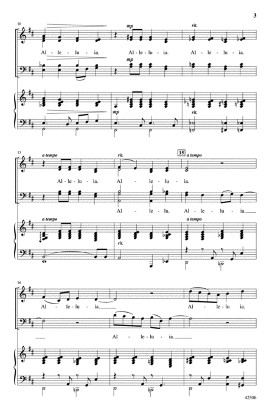 Jazz Alleluia 4-Part scores gallery preview page 2