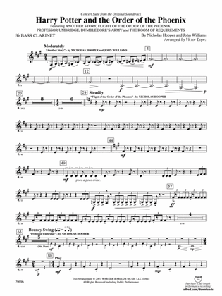 Harry Potter and the Order of the Phoenix, Concert Suite from: B-flat Bass Clarinet