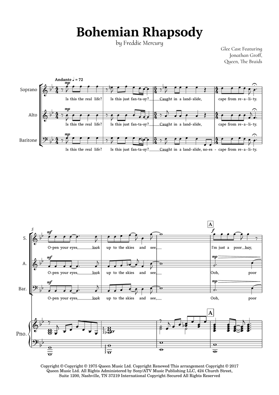Bohemian Rhapsody 3-Part scores gallery preview page 2