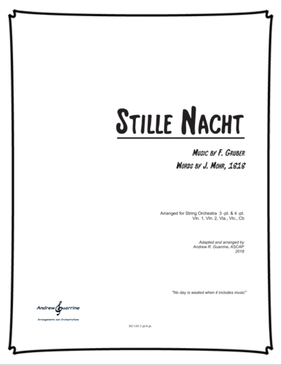 Stille Nacht String Orchestra scores gallery preview page 1