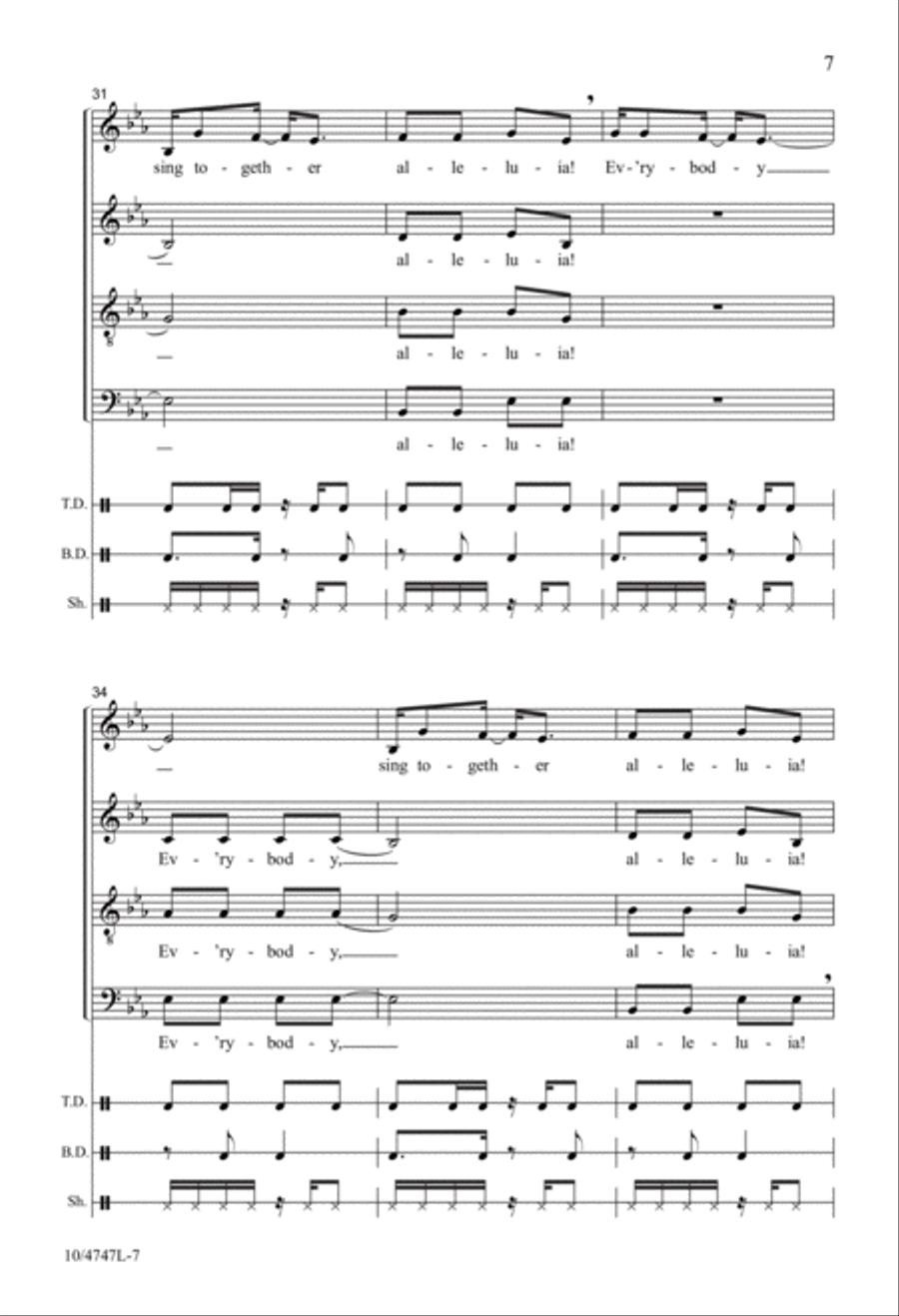 African Psalm 4-Part scores gallery preview page 7